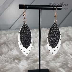 Handmade Faux Leather Earrings!